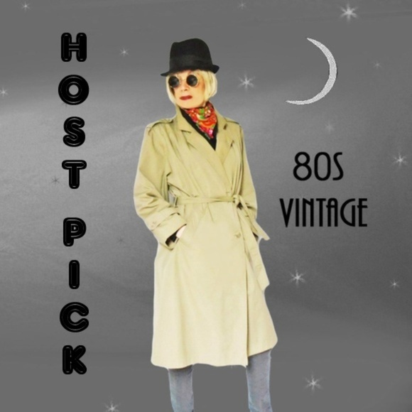 Vtg Classic Khaki Trench Coat with Zip Out Lining - Picture 3 of 8